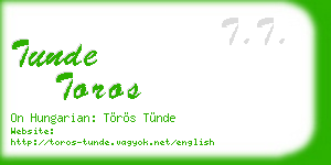 tunde toros business card